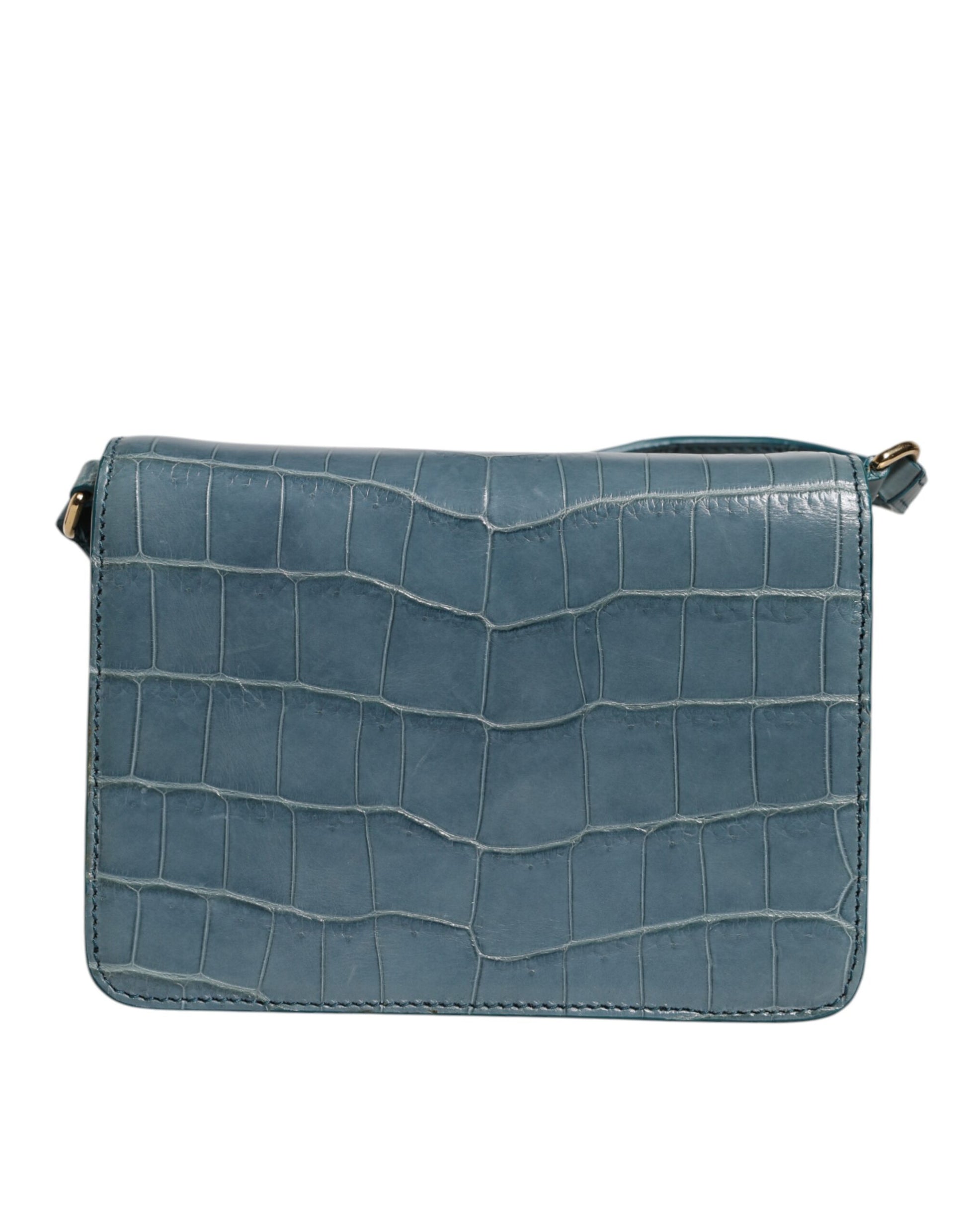 Mini Crossbody Handbag by Dolce & Gabbana for women in exotic leather black, gold & green features a multifaceted silhouette, showcasing a secure magnetic and multifaceted internal-pockets & cardholder with versatile crossbody-strap for multifaceted style.
