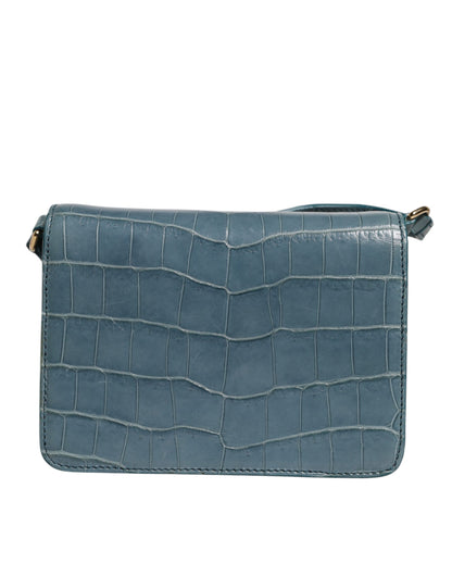 Mini Crossbody Handbag by Dolce & Gabbana for women in exotic leather black, gold & green features a multifaceted silhouette, showcasing a secure magnetic and multifaceted internal-pockets & cardholder with versatile crossbody-strap for multifaceted style.