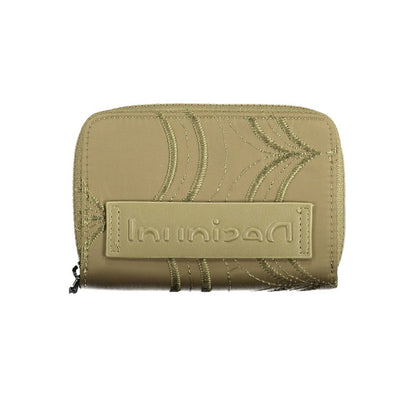 Cardholder Wallet by Desigual for women in polyester green, patterned & signature features a streamlined silhouette, showcasing the streamlined Polyester Cardholder Wallet design with sophisticated card-organization coin-purse for a premium look.