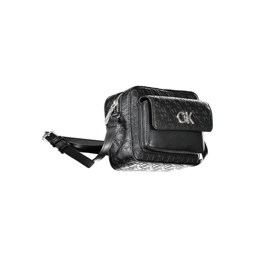 Shoulder Convertible Handbag by Calvin Klein for women in polyester black presents a enviable design with a secure zipper, ample external-pockets & internal-pockets, and versatile shoulder-strap & adjustable-strap for a sophisticated look.