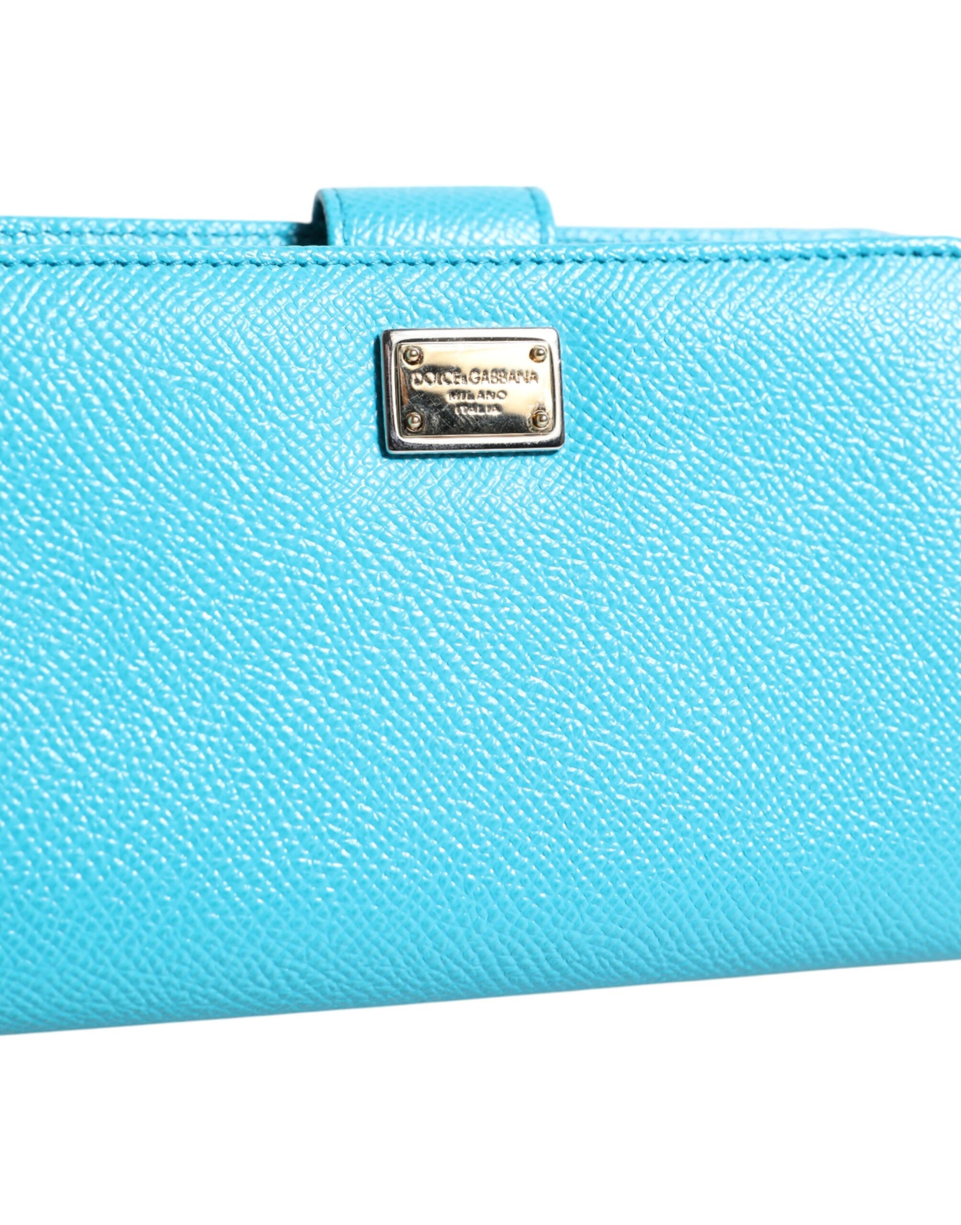 Cardholder Wallet by Dolce & Gabbana for women in patent leather light-blue presents a architectural silhouette from the Patent Leather Cardholder Wallet collection, showcasing architectural card-organization compact-design bifold for a architectural finish.