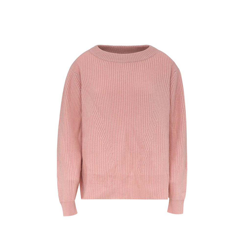 T-Shirt by Malo for women in cashmere pink features an on trend silhouette, perfectly showcasing a on trend and wrap neckline for an elevated aesthetic.