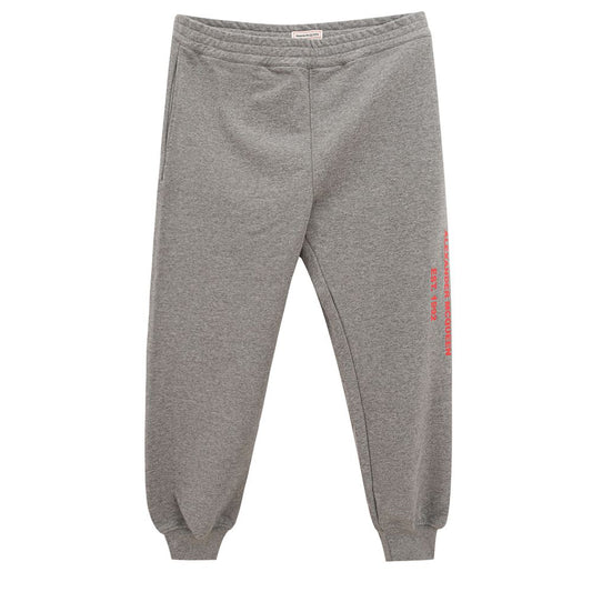 Trousers by Alexander McQueen for women in stretch cotton gray features an on trend silhouette, showcasing a sophisticated with a long and for an on trend finish.