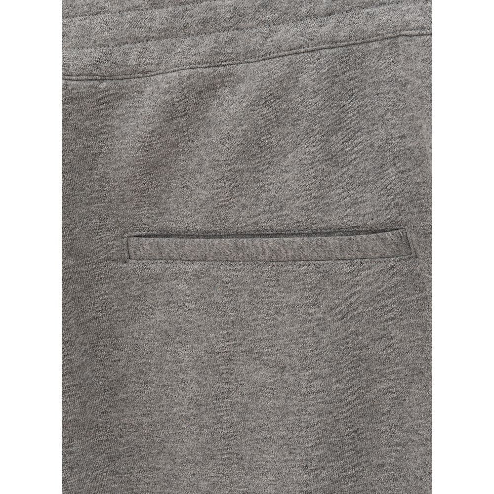 Trousers by Alexander McQueen for women in stretch cotton gray features an sartorial silhouette, showcasing a precise and long with a sartorial for a refined look.