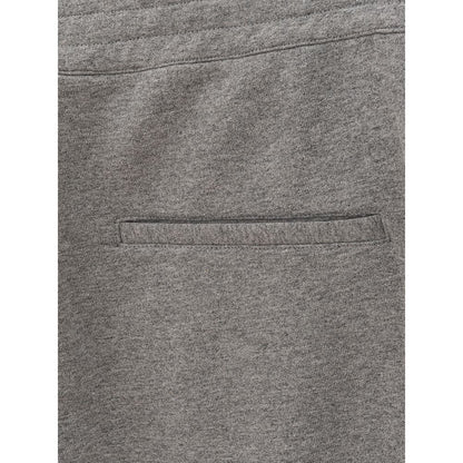 Trousers by Alexander McQueen for women in stretch cotton gray features an sartorial silhouette, showcasing a precise and long with a sartorial for a refined look.