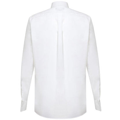 Shirt by Dolce & Gabbana for men in cotton white features an polished silhouette, showcasing a sophisticated shirt-collar neckline and detail for a truly polished finish.