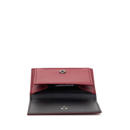 Wallet by Dolce & Gabbana for men in calfskin leather red & print showcases a discerning silhouette, artfully capturing the essence of Calfskin Leather Wallet with its functional coin-purse.