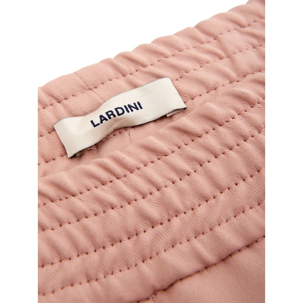 Trousers by Lardini for women in polyester pink presents a smart silhouette, meticulously detailed with a smart , a smart long, and a smart .