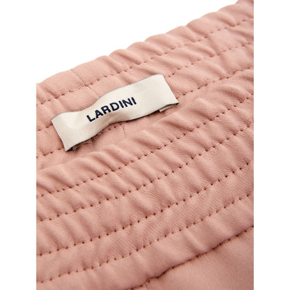 Trousers by Lardini for women in polyester pink presents a smart silhouette, meticulously detailed with a smart , a smart long, and a smart .