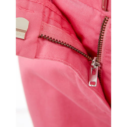 Trousers by Lardini for women in cotton pink features a artisanal silhouette, showcasing a sophisticated with a long and for a artisanal finish.