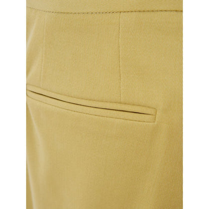 Trousers by Lardini for women in cotton gold presents a smart silhouette, meticulously detailed with a smart , a smart long, and a smart .