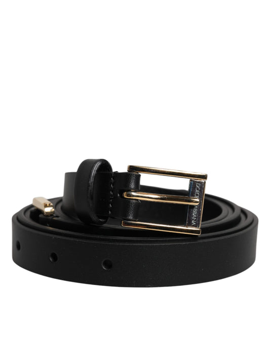 Dolce & Gabbana Calfskin Leather Belt - Black