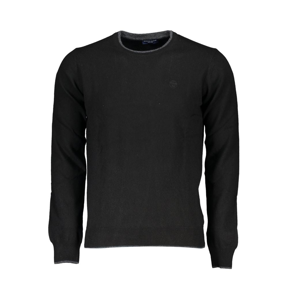 Sweater by North Sails for men in cashmere viscose black showcases a discreet silhouette, finished with a discreet crew neckline and for a discreet look.