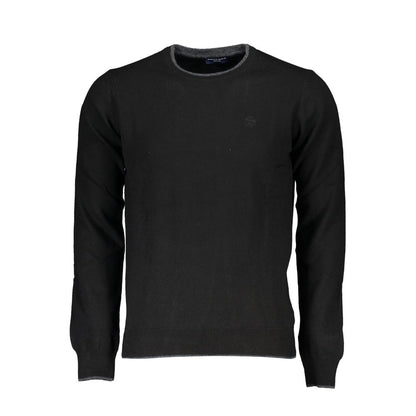 Sweater by North Sails for men in cashmere viscose black showcases a discreet silhouette, finished with a discreet crew neckline and for a discreet look.