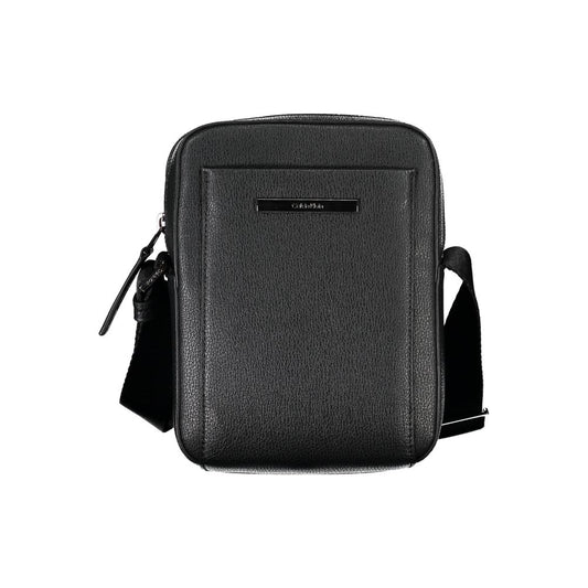 Shoulder Bag by Calvin Klein for men in polyester & polyethylene black features a statuesque silhouette, showcasing a secure zipper and statuesque external-pockets & internal-pockets with versatile shoulder-strap & adjustable-strap for a statuesque finish.