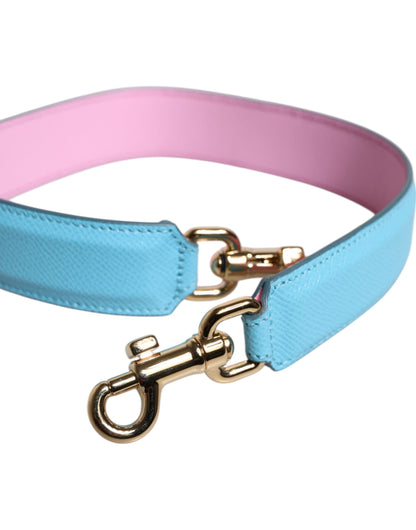 Shoulder Strap by Dolce & Gabbana for women in leather & metal light-blue, pink & silver features an stylish design, beautifully completing the signature look of the Leather Metal Shoulder Strap.