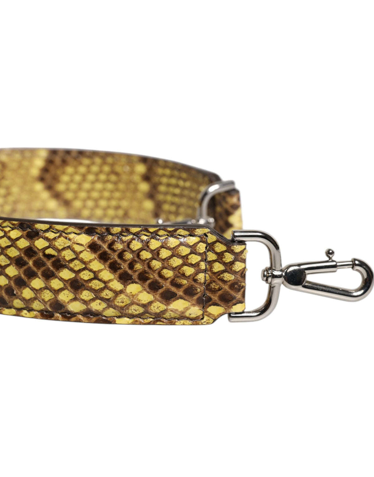 Dolce & Gabbana Python Leather Shoulder Strap - Silver Yellow
