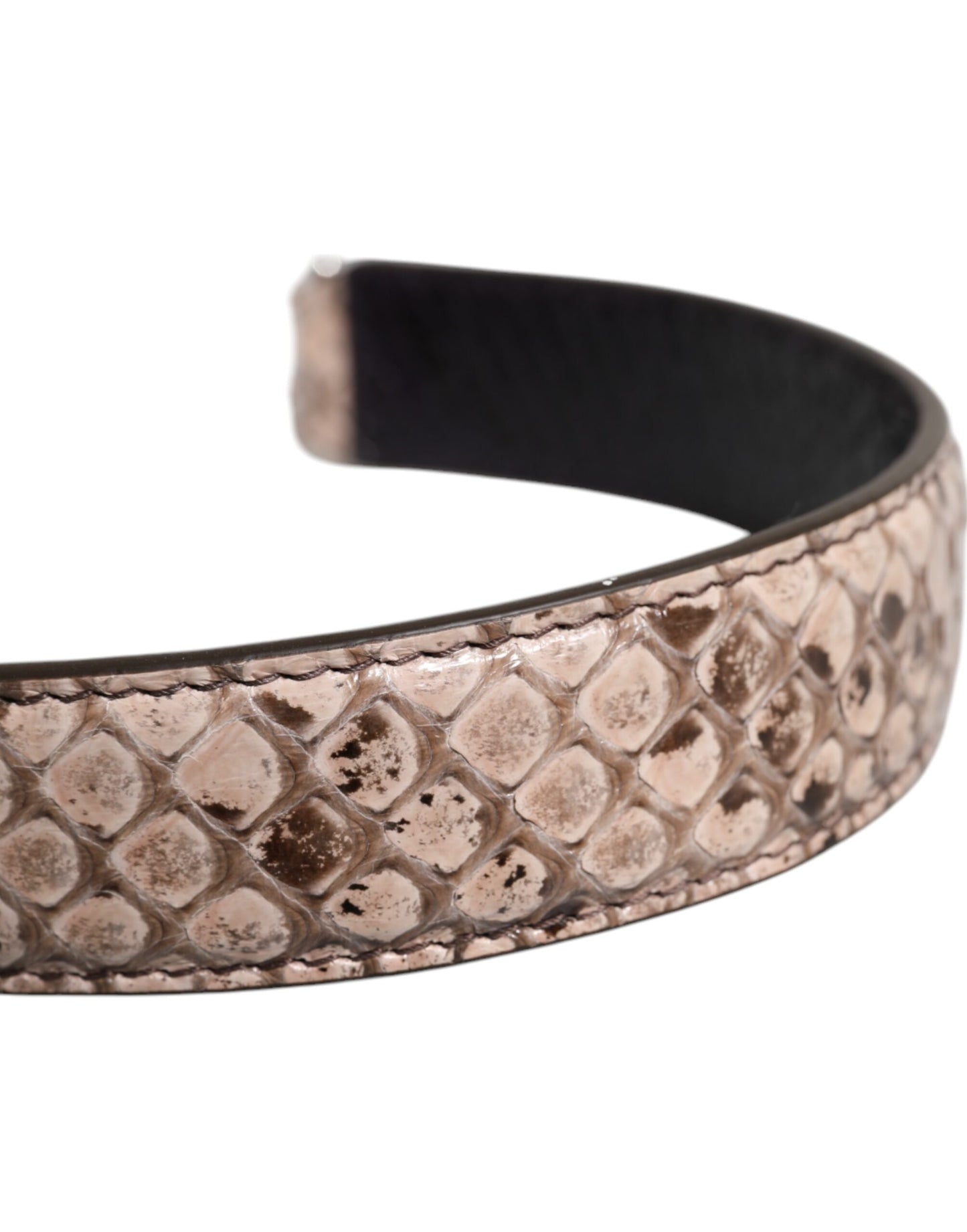 Shoulder Strap by Dolce & Gabbana for women in python leather black, cream & silver showcases a enviable design, perfect for elevating any ensemble as part of the Python Leather Shoulder Strap collection.