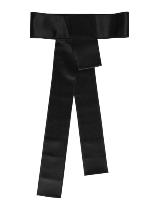 Dolce & Gabbana Silk Satin Belt - Black
