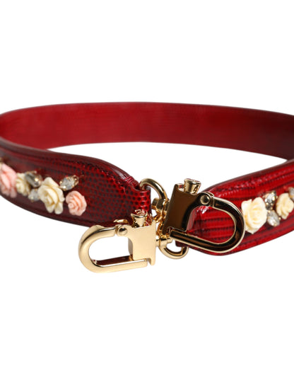 Shoulder Strap by Dolce & Gabbana for women in calf leather red & floral features a effortlessly chic design, perfectly complementing the signature look of the Calf Leather Shoulder Strap.