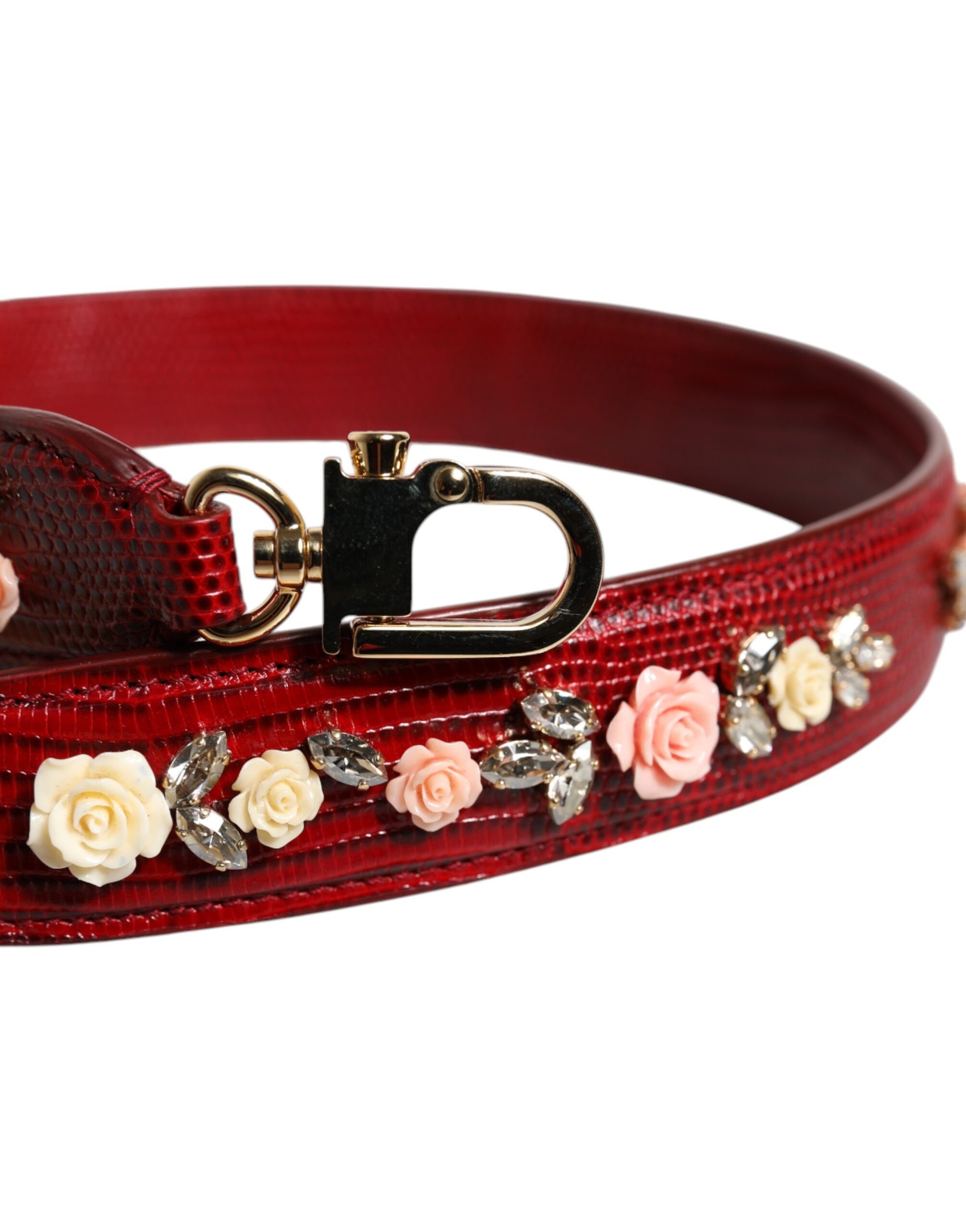 Shoulder Strap by Dolce & Gabbana for women in calf leather red & floral features an stylish design, beautifully completing the signature look of the Calf Leather Shoulder Strap.