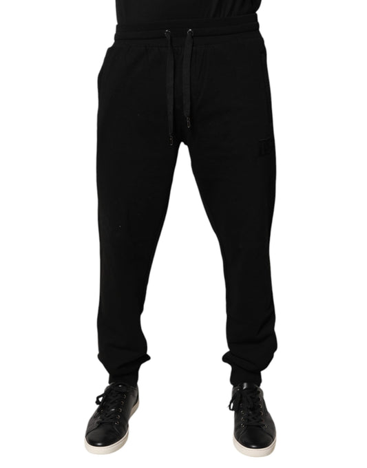 Dolce & Gabbana Men's Mid Rise Cotton Jogger Sweatpants - Black