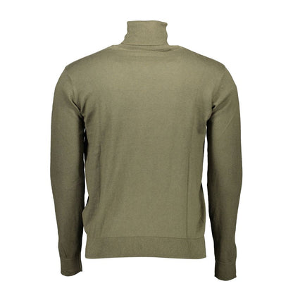 Sweater by U.S. POLO ASSN. for men in cashmere cotton blend green showcases an masterful silhouette, artfully detailed with a masterful and for a sophisticated, premium finish.