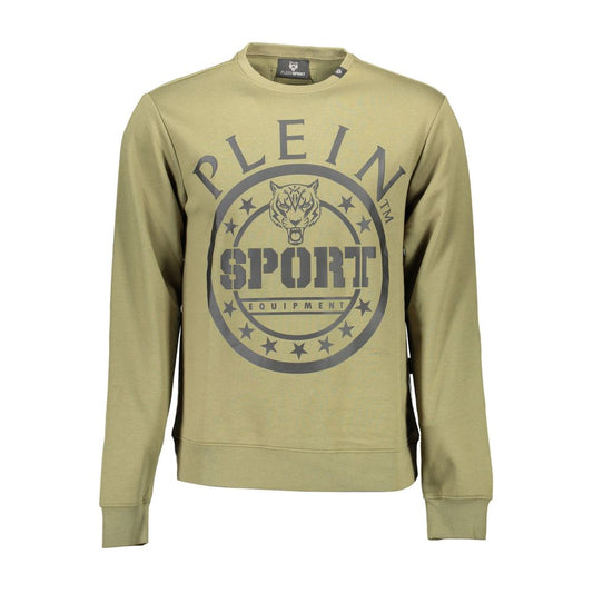 Sweatshirt Sweater by Plein Sport for men in cotton polyester canvas green showcases an masterful silhouette, artfully detailed with a masterful and for a sophisticated, premium finish.