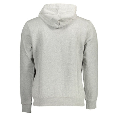 Hooded Sweatshirt by Napapijri for men in cotton gray presents a smart casual silhouette, featuring a smart casual and for a sophisticated look.