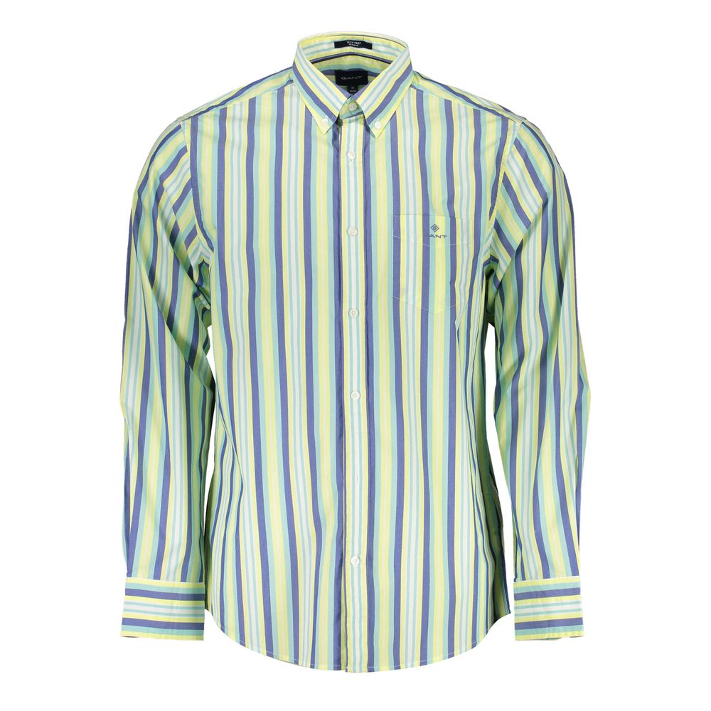 Gant Men's Short-Sleeve Stretch Polyester Cotton Shirt - Yellow