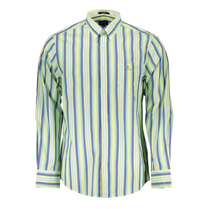 Gant Men's Short-Sleeve Stretch Polyester Cotton Shirt - Yellow