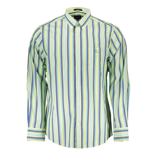 Gant Men's Short-Sleeve Stretch Polyester Cotton Shirt - Yellow