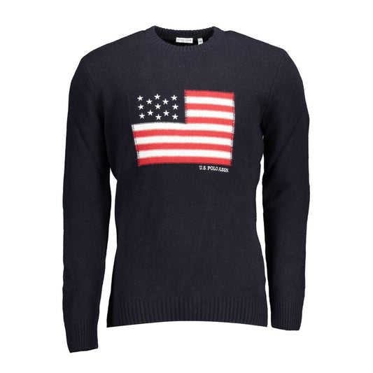Sweater by U.S. POLO ASSN. for men in polyamide wool blue showcases an masterful silhouette, artfully detailed with a masterful round neckline and long-sleeve for a sophisticated, premium finish.