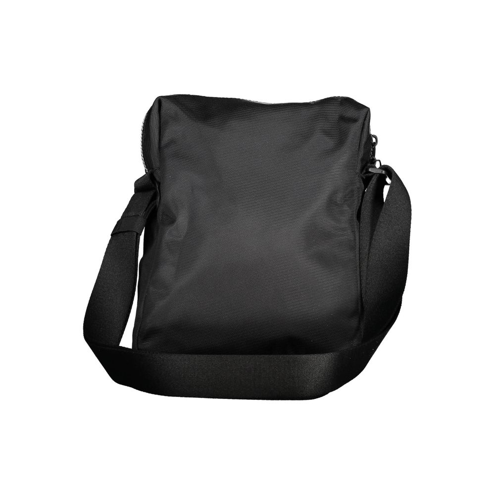 Shoulder Bag by Calvin Klein for men in polyester & polyethylene black features an effortlessly chic silhouette with a secure zipper, ample internal-pockets, and versatile shoulder-strap & adjustable-strap for effortlessly chic everyday luxury.