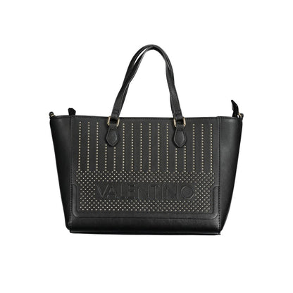 This Tote Bag by Mario Valentino for women in polyurethane black features an urban-sophisticated Polyurethane Tote Bag design with a secure zipper, ample built-in-compartments & internal-pockets, and urban-sophisticated shoulder-strap, adjustable-strap & detachable-strap.