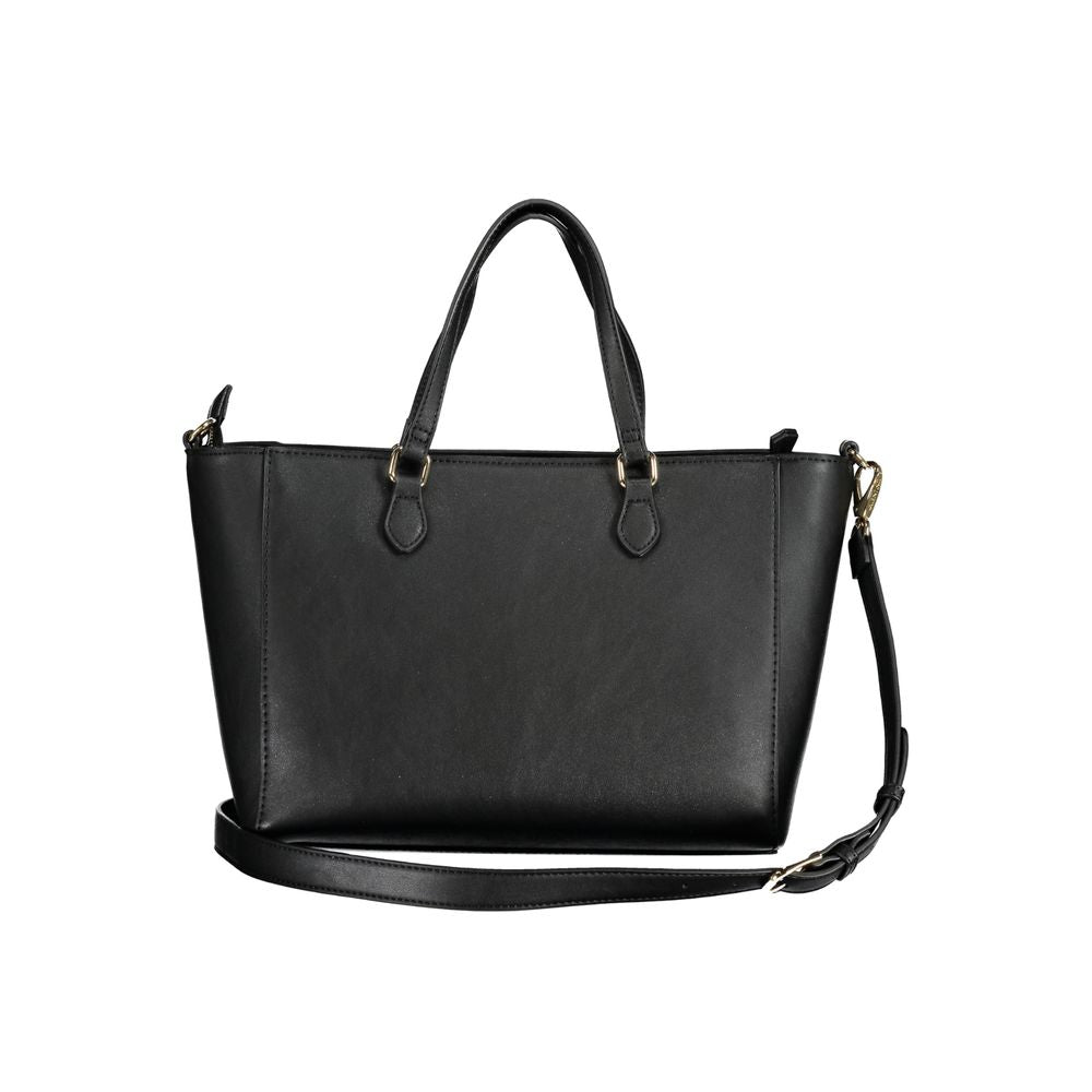 Tote Bag by Mario Valentino for women in polyurethane black features an metropolitan chic Polyurethane Tote Bag design with a secure zipper, metropolitan chic built-in-compartments & internal-pockets, and versatile shoulder-strap, adjustable-strap & detachable-strap for a metropolitan chic look.