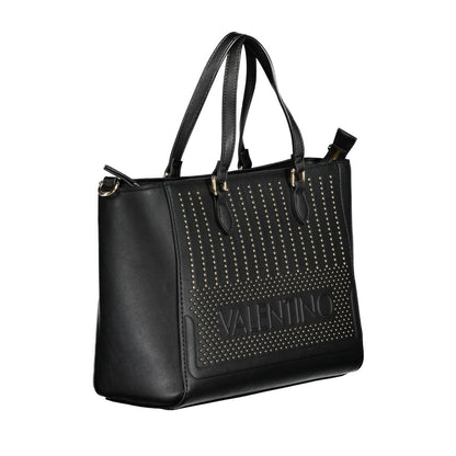 Tote Bag by Mario Valentino for women in polyurethane black features an sumptuous Polyurethane Tote Bag design with a secure zipper, ample built-in-compartments & internal-pockets, and versatile shoulder-strap, adjustable-strap & detachable-strap for an sumptuous finish.