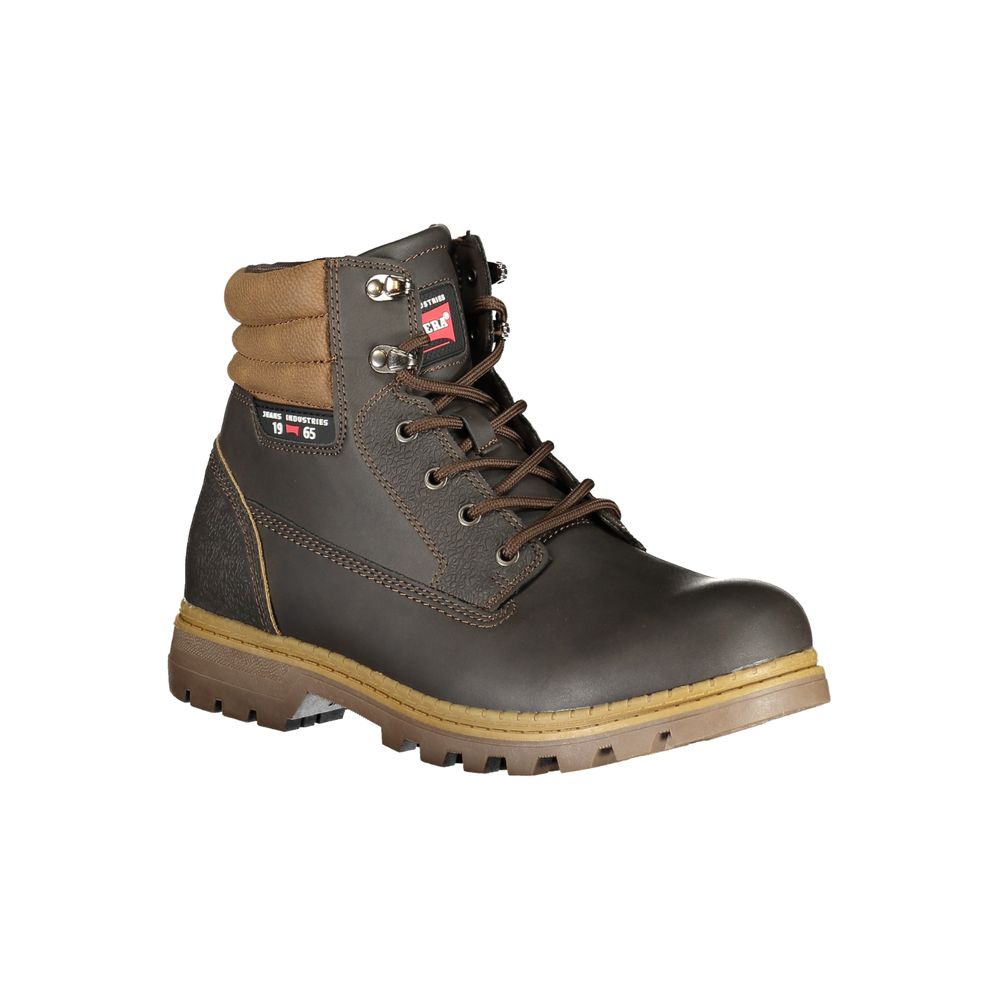Lace-Up Ankle Boots by Carrera for men in polyester & polyethylene brown showcases a aeronautic silhouette as Men's Polyester & Polyethylene Lace-Up Ankle Boots, artfully defined by a aeronautic and a aeronautic .