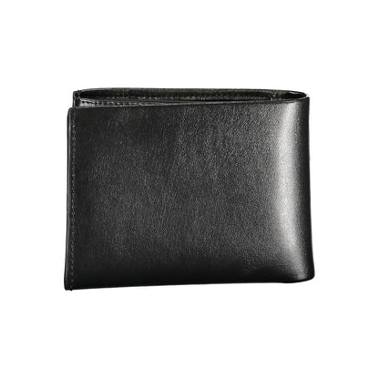 Wallet by Calvin Klein for men in leather black presents a architectural silhouette from the Leather Wallet collection, showcasing architectural rfid-protection coin-purse for a architectural finish.