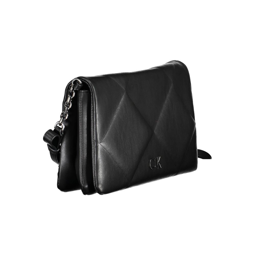 Quilted Shoulder Convertible Handbag by Calvin Klein for women in polyester faux leather black features a exquisite silhouette with a secure clip, ample built-in-compartments & internal-pockets, and versatile shoulder-strap & adjustable-strap for a exquisite look.