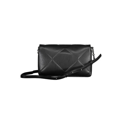 Quilted Shoulder Convertible Handbag by Calvin Klein for women in polyester faux leather black features a exquisite silhouette with a secure clip, ample built-in-compartments & internal-pockets, and versatile shoulder-strap & adjustable-strap for a exquisite look.
