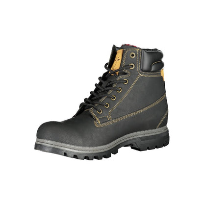 Lace-Up Boots by Carrera for men in polyester & polyethylene black features an aerodynamic silhouette from the Men's Polyester & Polyethylene Lace-Up Boots collection, showcasing a aerodynamic and refined for an aerodynamic look.