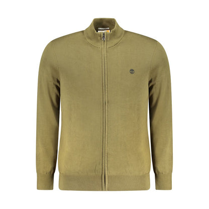 Cardigan by Timberland for men in organic cotton green & signature features an crisp silhouette, showcasing a sophisticated and long-sleeve detail for a truly crisp finish.