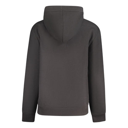Hooded Sweatshirt Hoodie by Calvin Klein for women in stretch cotton black features a authentic silhouette, showcasing a sophisticated and authentic detail for a refined finish.