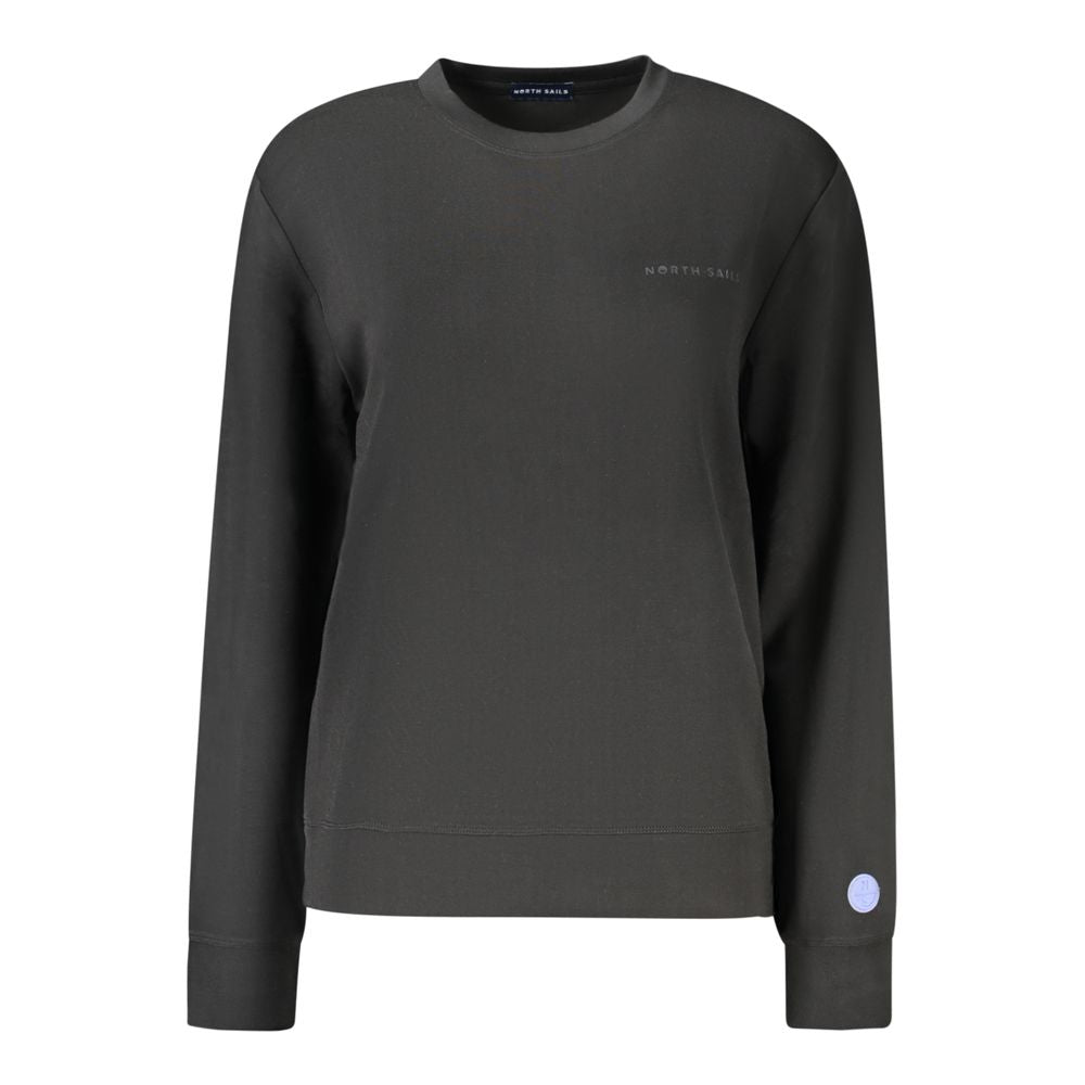 Sweatshirt by North Sails for women in stretch modal polyester black & print presents a smart casual silhouette, featuring a smart casual crew neckline and for a sophisticated look.