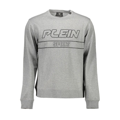Sweatshirt Sweater by Plein Sport for men in cotton polyester gray showcases a downtown chic silhouette, artfully finished with a downtown chic round neckline and for a sophisticated, high-end look.