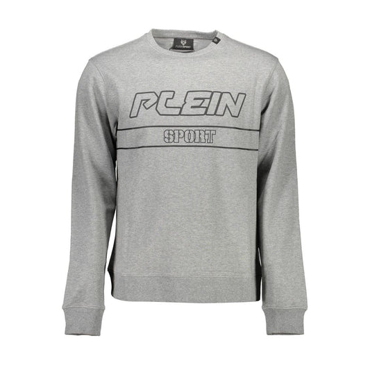 Sweatshirt Sweater by Plein Sport for men in cotton polyester gray showcases a downtown chic silhouette, artfully finished with a downtown chic round neckline and for a sophisticated, high-end look.