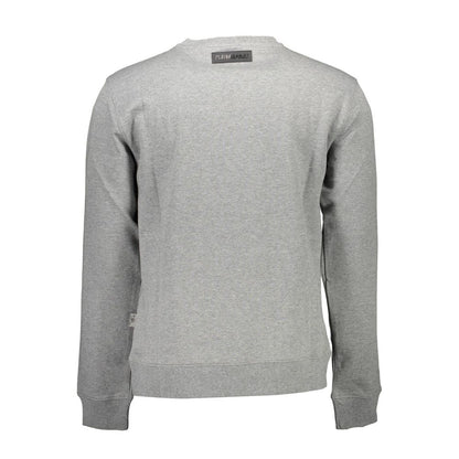 This Sweatshirt Sweater by Plein Sport for men in cotton polyester gray presents a understated silhouette, featuring a sophisticated round neckline and for a understated finish.