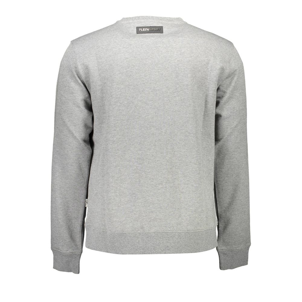 Sweatshirt Sweater by Plein Sport for men in cotton polyester gray showcases a discreet silhouette, finished with a discreet and for a discreet look.