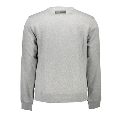 Sweatshirt Sweater by Plein Sport for men in cotton polyester gray showcases a discreet silhouette, finished with a discreet and for a discreet look.